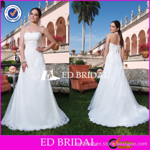 CE1249 Customized High-end Strapless Lace White Wedding Dresses For Short Women